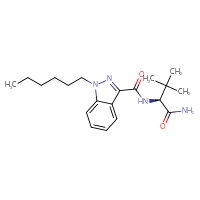 Chemical structure of (2S)-2-[(1-hexyl-1H-indazol-3-yl)formamido]-3,3-dimethylbutanamide - CSSB21511131853