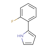 Chemical structure of 2-(2-fluorophenyl)-1H-pyrrole - CSSB00009869810