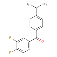 Chemical structure of (3,4-difluorophenyl)[4-(propan-2-yl)phenyl]methanone - CSSB00000537690