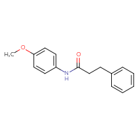 Chemical structure of N-(4-methoxyphenyl)-3-phenylpropanamide - CSSB00015202506