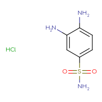Chemical structure of 3,4-diaminobenzene-1-sulfonamide hydrochloride - CSSB06256078809