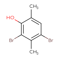 Chemical structure of 2,4-dibromo-3,6-dimethylphenol - CSSB00041291705