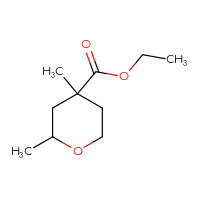 Chemical structure of ethyl 2,4-dimethyloxane-4-carboxylate - CSSB01402450682