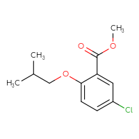 Chemical structure of methyl 5-chloro-2-(2-methylpropoxy)benzoate - CSSB01994375408