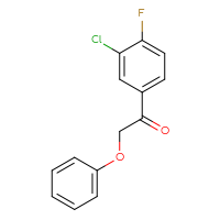 Chemical structure of 1-(3-chloro-4-fluorophenyl)-2-phenoxyethan-1-one - CSSB00031812578