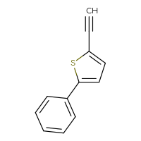 Chemical structure of 2-ethynyl-5-phenylthiophene - CSSB00000691811