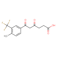 Chemical structure of 6-[4-methyl-3-(trifluoromethyl)phenyl]-4,6-dioxohexanoic acid - CSSB21432497402