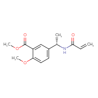 Chemical structure of methyl 2-methoxy-5-[(1S)-1-(prop-2-enamido)ethyl]benzoate - CSSB01276572086