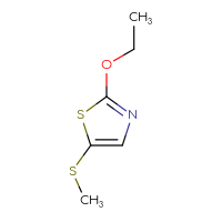 Chemical structure of 2-ethoxy-5-(methylsulfanyl)-1,3-thiazole - CSSB21103686745