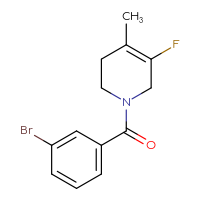Chemical structure of 1-(3-bromobenzoyl)-5-fluoro-4-methyl-1,2,3,6-tetrahydropyridine - CSSB06762792778