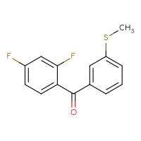 Chemical structure of (2,4-difluorophenyl)[3-(methylsulfanyl)phenyl]methanone - CSSB00000765035