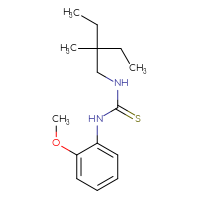 Chemical structure of 3-(2-ethyl-2-methylbutyl)-1-(2-methoxyphenyl)thiourea - CSSB05078323316