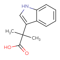 Chemical structure of 2-(1H-indol-3-yl)-2-methylpropanoic acid - CSSB00102525247