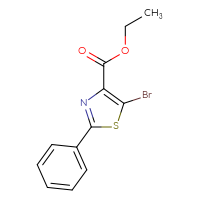 Chemical structure of ethyl 5-bromo-2-phenyl-1,3-thiazole-4-carboxylate - CSSB00016987327