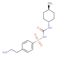Chemical structure of 1-[4-(2-aminoethyl)benzenesulfonyl]-3-[(1r,4r)-4-methylcyclohexyl]urea - CSSB06741691115