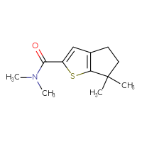 Chemical structure of N,N,6,6-tetramethyl-4H,5H,6H-cyclopenta[b]thiophene-2-carboxamide - CSSB14820667820
