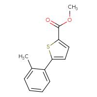 Chemical structure of methyl 5-(2-methylphenyl)thiophene-2-carboxylate - CSSB00010174213
