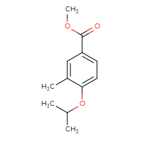 Chemical structure of methyl 3-methyl-4-(propan-2-yloxy)benzoate - CSSB00010747635