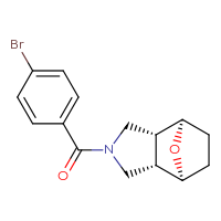 Chemical structure of (1R,2R,6S,7S)-4-(4-bromobenzoyl)-10-oxa-4-azatricyclo[5.2.1.0²,⁶]decane - CSSB01650193492