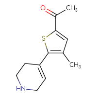 Chemical structure of 1-[4-methyl-5-(1,2,3,6-tetrahydropyridin-4-yl)thiophen-2-yl]ethan-1-one - CSSB12248252598