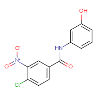 Chemical structure of 4-chloro-N-(3-hydroxyphenyl)-3-nitrobenzamide - CSSB00015182911