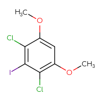 Chemical structure of 2,4-dichloro-3-iodo-1,5-dimethoxybenzene - CSSB06258665765