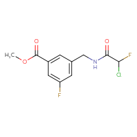 Chemical structure of methyl 3-[(2-chloro-2-fluoroacetamido)methyl]-5-fluorobenzoate - CSSB21332055396