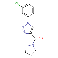 Chemical structure of 1-(3-chlorophenyl)-4-(pyrrolidine-1-carbonyl)-1H-1,2,3-triazole - CSSS00072503391