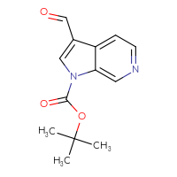 Chemical structure of tert-butyl 3-formyl-1H-pyrrolo[2,3-c]pyridine-1-carboxylate - CSSB00102888123