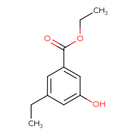 Chemical structure of ethyl 3-ethyl-5-hydroxybenzoate - CSSB00041251113