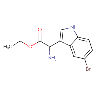 Chemical structure of ethyl 2-amino-2-(5-bromo-1H-indol-3-yl)acetate - CSSB00102838532