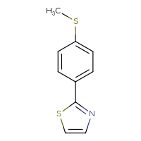 Chemical structure of 2-[4-(methylsulfanyl)phenyl]-1,3-thiazole - CSSB00014122191