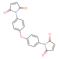 Chemical structure of 1-{4-[4-(2,5-dioxo-2,5-dihydro-1H-pyrrol-1-yl)phenoxy]phenyl}-2,5-dihydro-1H-pyrrole-2,5-dione - CSSB00025712307