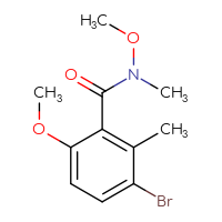 Chemical structure of 3-bromo-N,6-dimethoxy-N,2-dimethylbenzamide - CSSB02271960286
