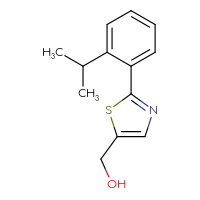 Chemical structure of {2-[2-(propan-2-yl)phenyl]-1,3-thiazol-5-yl}methanol - CSSB02141329649