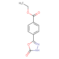 Chemical structure of ethyl 4-(5-oxo-4,5-dihydro-1,3,4-oxadiazol-2-yl)benzoate - CSSB00133340620