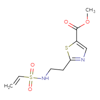 Chemical structure of methyl 2-(2-ethenesulfonamidoethyl)-1,3-thiazole-5-carboxylate - CSSB21332081109