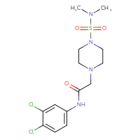 Chemical structure of N-(3,4-dichlorophenyl)-2-[4-(dimethylsulfamoyl)piperazin-1-yl]acetamide - CSSB00027394499