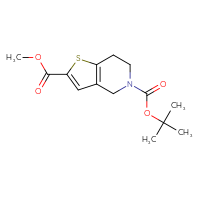 Chemical structure of 5-tert-butyl 2-methyl 4H,5H,6H,7H-thieno[3,2-c]pyridine-2,5-dicarboxylate - CSSB00010080424
