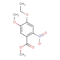Chemical structure of methyl 4-ethoxy-5-methoxy-2-nitrobenzoate - CSSB00103789506