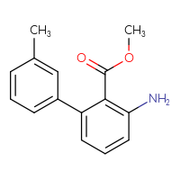 Chemical structure of methyl 3-amino-3'-methyl-[1,1'-biphenyl]-2-carboxylate - CSSB06582888923