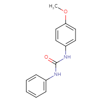 Chemical structure of 3-(4-methoxyphenyl)-1-phenylurea - CSSB00028336331