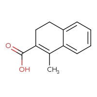Chemical structure of 1-methyl-3,4-dihydronaphthalene-2-carboxylic acid - CSSB00009908378