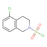 Chemical structure of 5-chloro-1,2,3,4-tetrahydroisoquinoline-2-sulfonyl chloride - CSSB14956604608