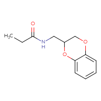 Chemical structure of N-[(2,3-dihydro-1,4-benzodioxin-2-yl)methyl]propanamide - CSSB00000250405
