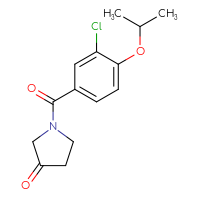 Chemical structure of 1-[3-chloro-4-(propan-2-yloxy)benzoyl]pyrrolidin-3-one - CSSB21531598778