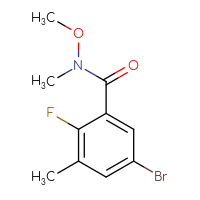 Chemical structure of 5-bromo-2-fluoro-N-methoxy-N,3-dimethylbenzamide - CSSB02271960509
