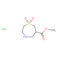 Chemical structure of methyl 1,1-dioxo-1λ⁶,4-thiazepane-6-carboxylate hydrochloride - CSSB00015206075