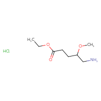 Chemical structure of ethyl 5-amino-4-methoxypentanoate hydrochloride - CSSB20963527445