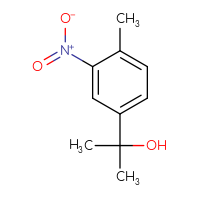 Chemical structure of 2-(4-methyl-3-nitrophenyl)propan-2-ol - CSSB00015765956
